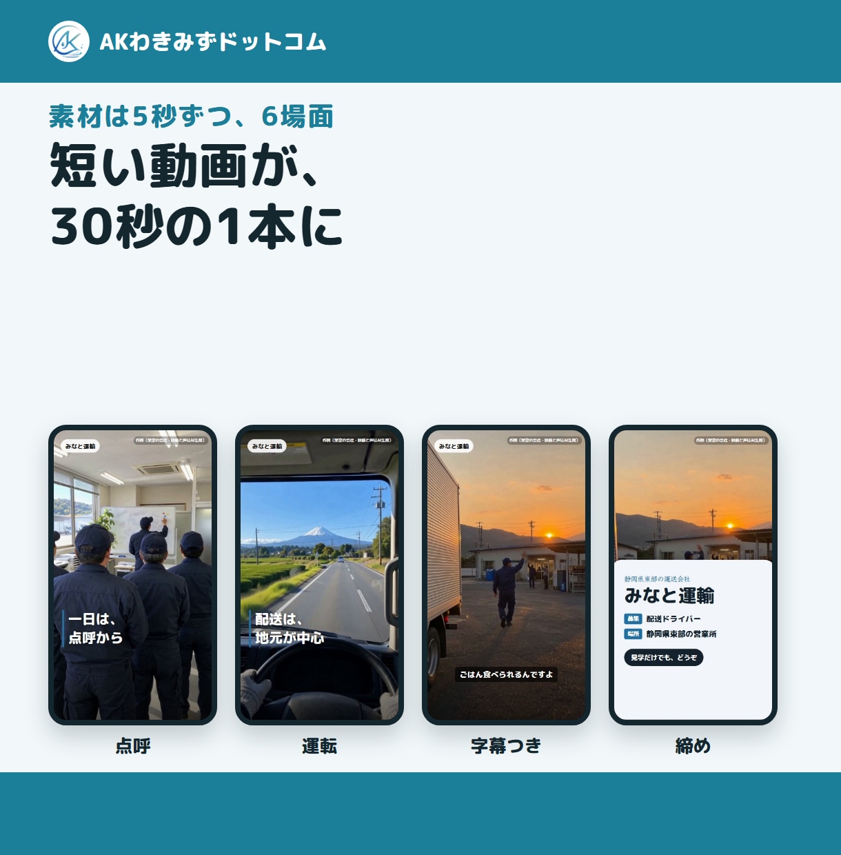 写真やスマホ動画から、採用動画を作ります 【実績づくり価格】30秒＋縦15秒・打ち合わせなし イメージ2