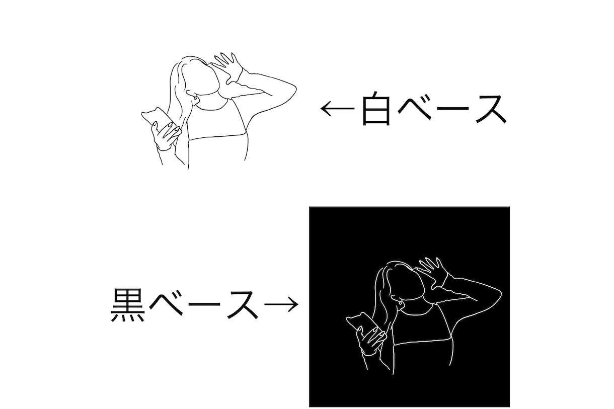 写真を元にシンプルな白黒イラストを作成します 写真と質問テンプレートと一緒にまずはお問い合わせください。 イメージ2