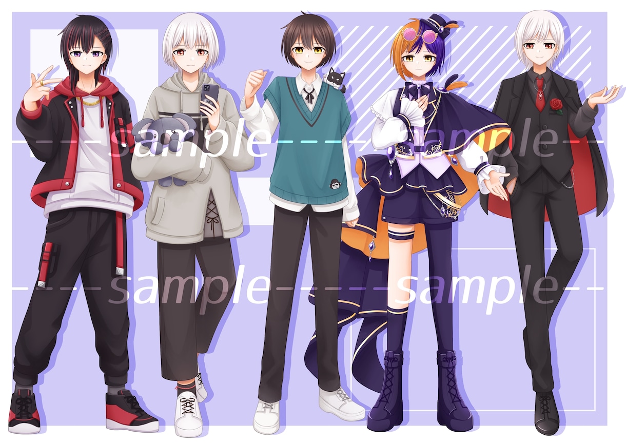 IRIAM用立ち絵を制作致します 目を惹く綺麗な立ち絵を制作致します。 イメージ5
