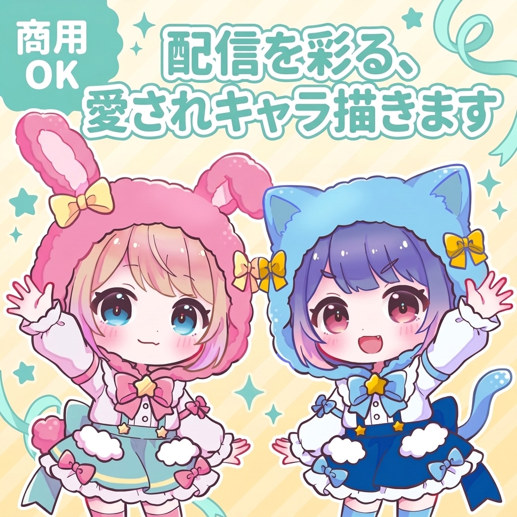 可愛い愛されキャラクターで配信活動をお手伝いします 配信活動をもっと楽しく！理想のキャラクターお描きします！ イメージ1
