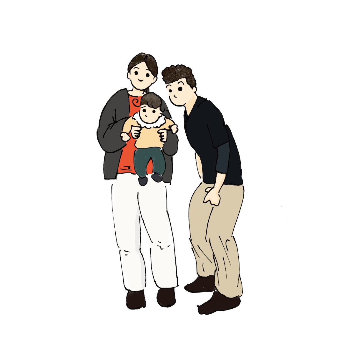 デフォルメ手描き似顔絵お描きします ゆるっとラフに。ふわっとシンプルに。丁寧にあなたを表現します イメージ5