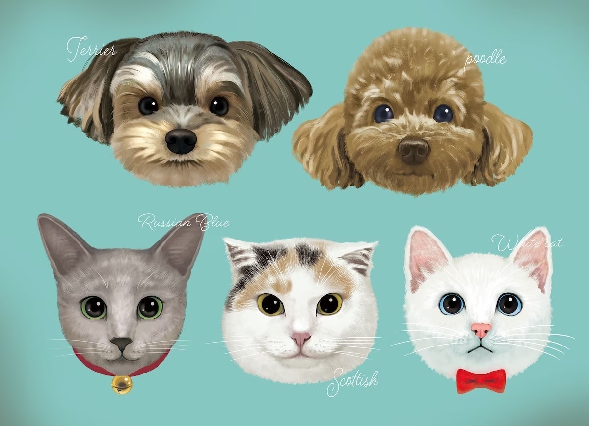 猫と犬の似顔絵を可愛くリアルに描きます ●写真をもとに、しっかりタッチで似せて描きます。 イメージ4
