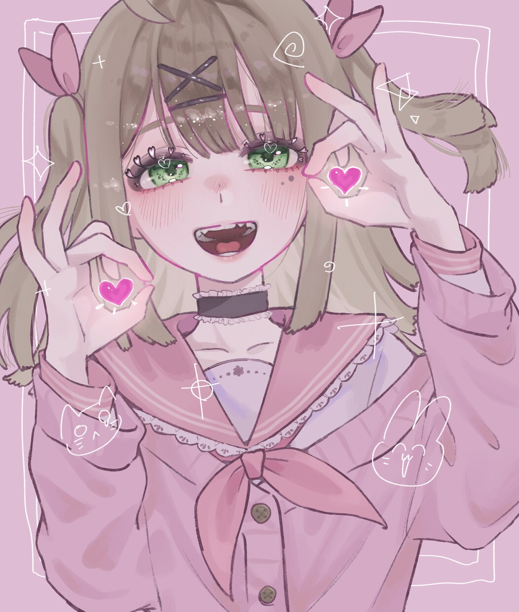 可愛らしい少女のイラスト・キャラデザできます うちの子資料作りませんか？VTuber3面図も描けます！ イメージ3