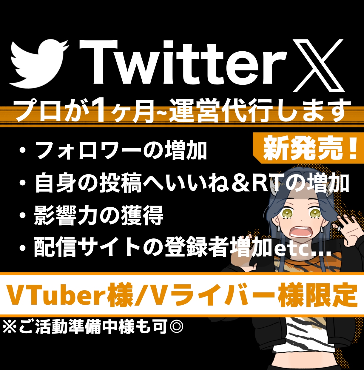 VTuber専用！プロがTwitterを運用します Vライバー様や準備中様も◎ツイッター,Xを専属プロが運営！ イメージ1