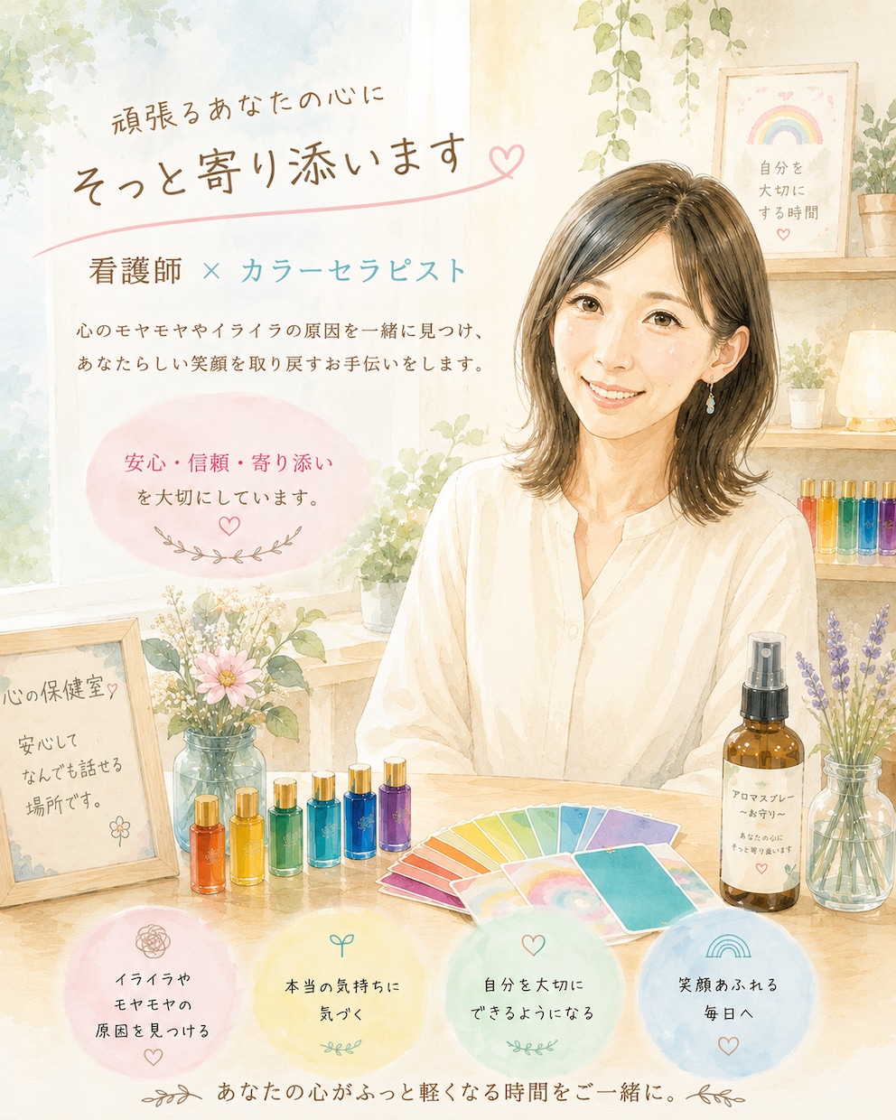 看護師がイライラ、モヤモヤを優しく整理します 自分を責める毎日から、自分を大切にする毎日へ イメージ1