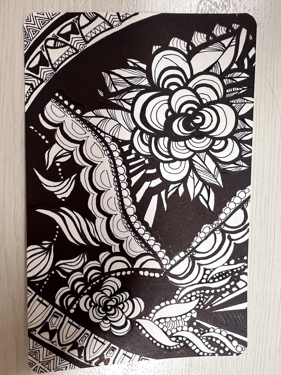ゼンタングルで描きます 唯一無二の作品です。ごらんください！ イメージ5