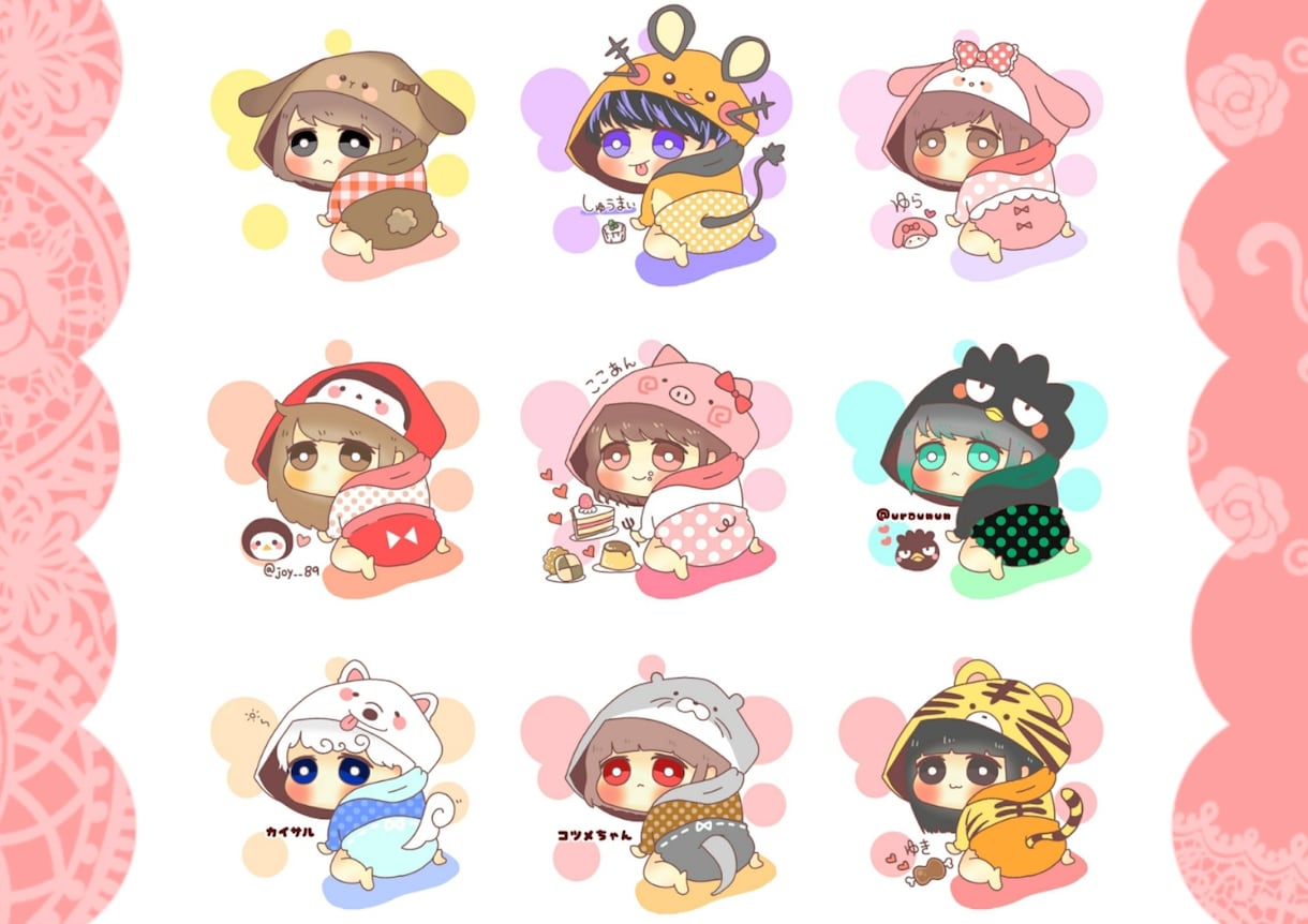 好きなパーカー着せよう！赤ちゃん風アイコン描きます 【大好評！】【Thank you♡おまけ付き】 イメージ8