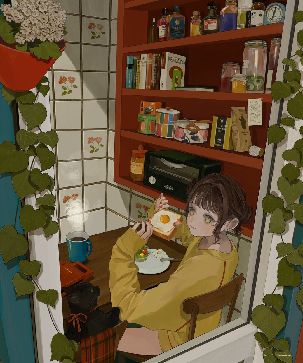 繊細な厚塗りでレトロな世界観のイラストを描きます MV･アイコン･ヘッダー等用途なんでもOK♡ イメージ3