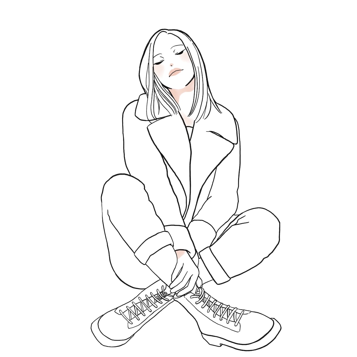 アイコンにも◎かわいい線画イラスト描きます お持ちの画像を可愛く線画イラストに起こします イメージ2