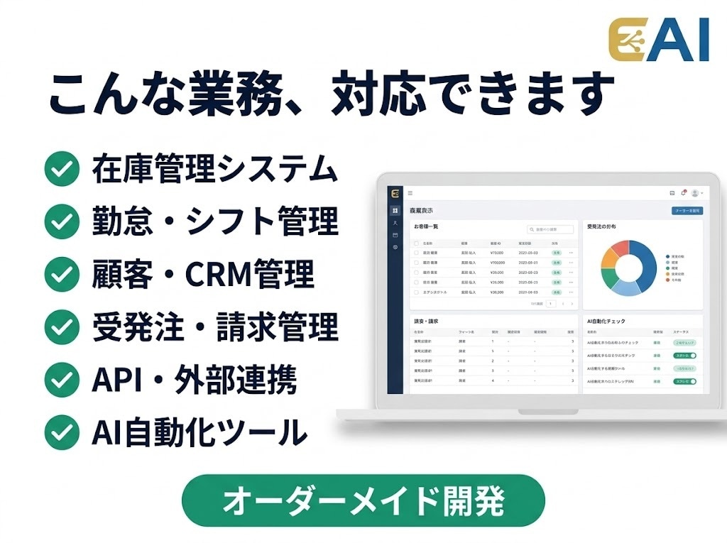 アプリ・Webシステムをオーダーメイド開発します 要件定義から保守まで｜AI機能・大規模DB対応 イメージ2