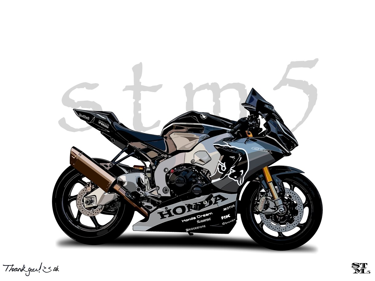 思い出のバイクをリアルにイラストで描きます 思い出をイラストにしませんか‼️納車記念に❗️ イメージ4