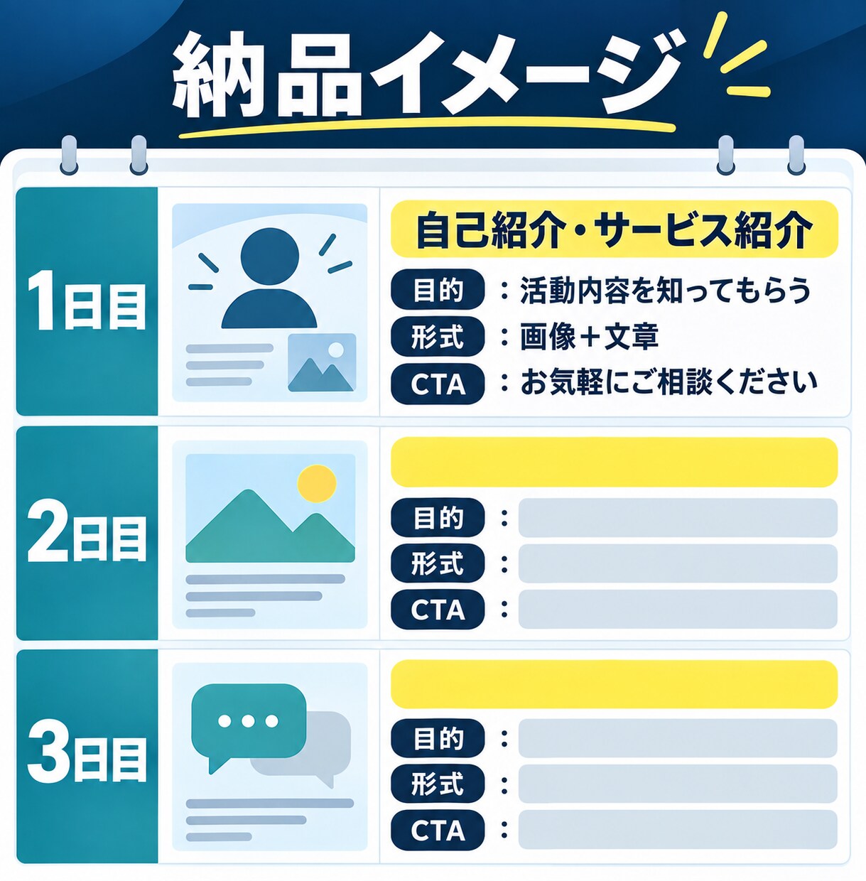 SNSの30日投稿カレンダーを作成します 30日分の投稿テーマをまとめてご提案 イメージ3