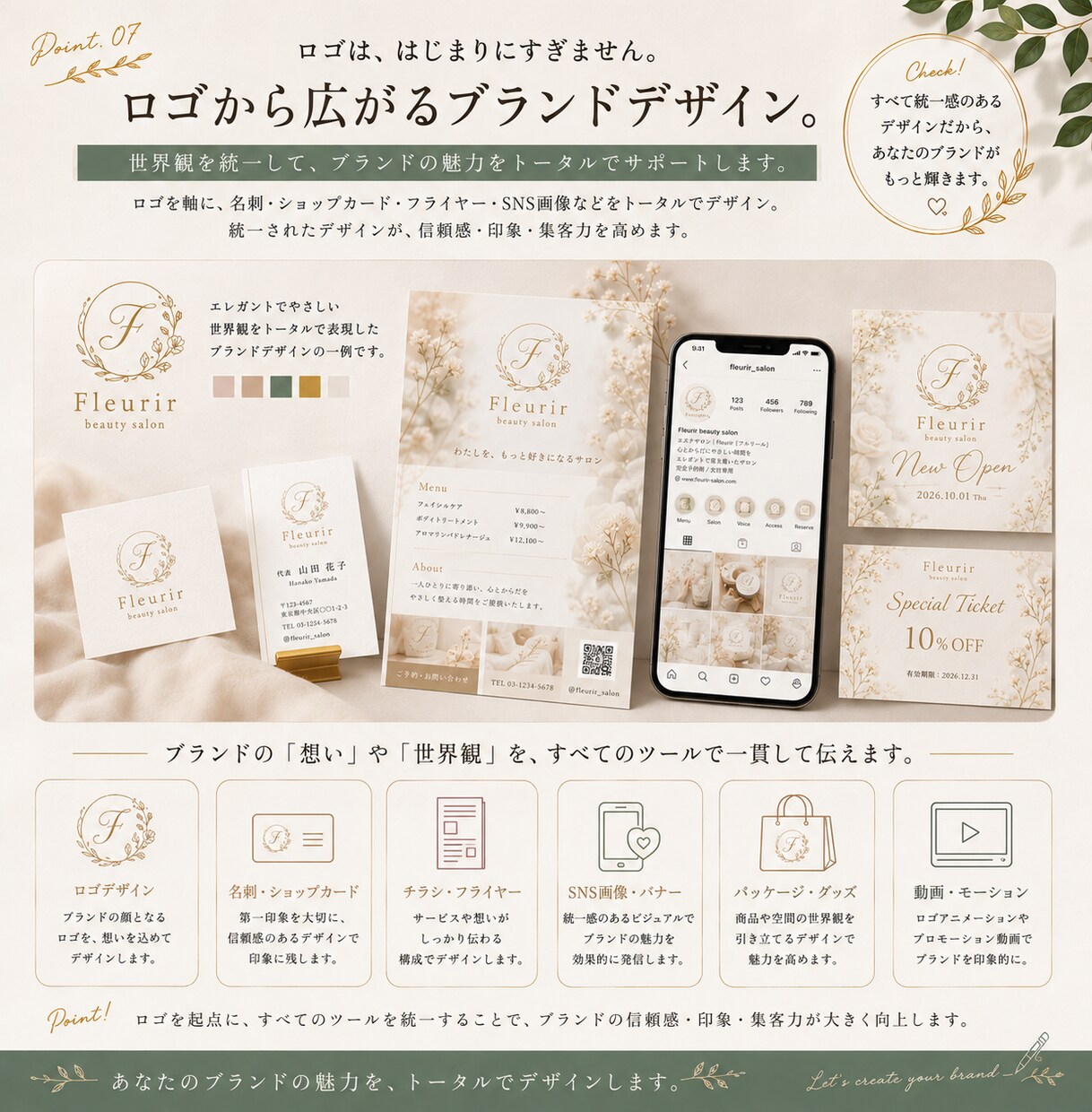 想いと世界観が伝わる多彩なロゴを制作します 修正10回まで無料｜かわいいからクールまで幅広く対応 イメージ7