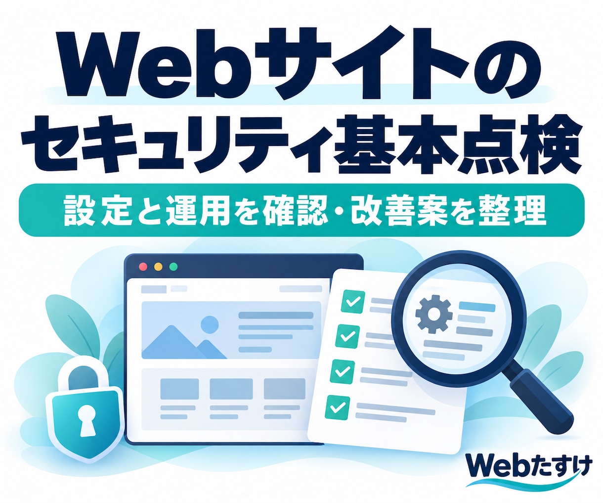 Webサイトのセキュリティを基本点検します 公開情報と設定資料から改善の優先順位を整理 イメージ1