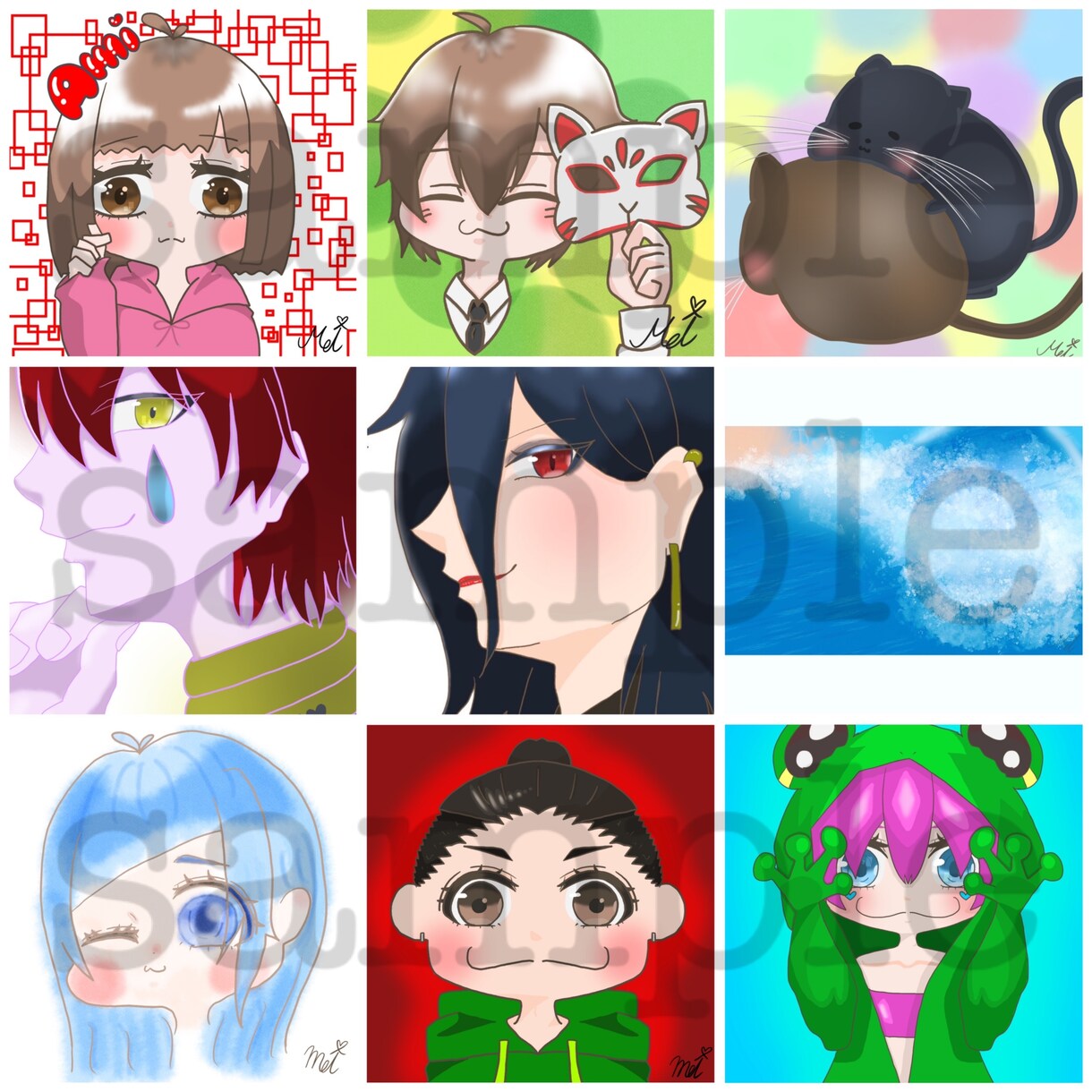 SNS用のアイコン作ります 1枚1枚大切に描かせていただきます！ イメージ1