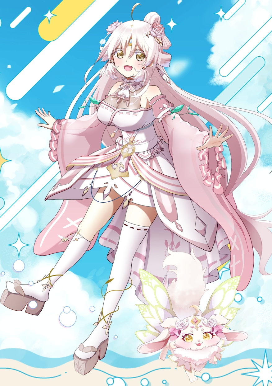 商用OK｜Vtuber向け可愛い立ち絵を制作します ふんわり可愛い絵柄でキャラを丁寧に形に イメージ1