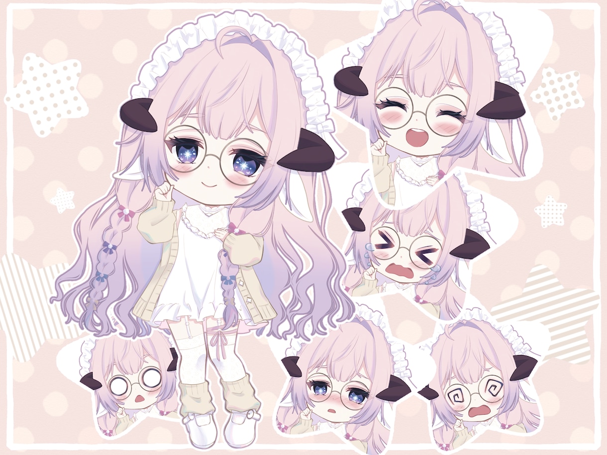 デフォルメ表情差分たくさん描きます ミニキャラの表情差分オプションあり！表情豊かに描きます！ イメージ5