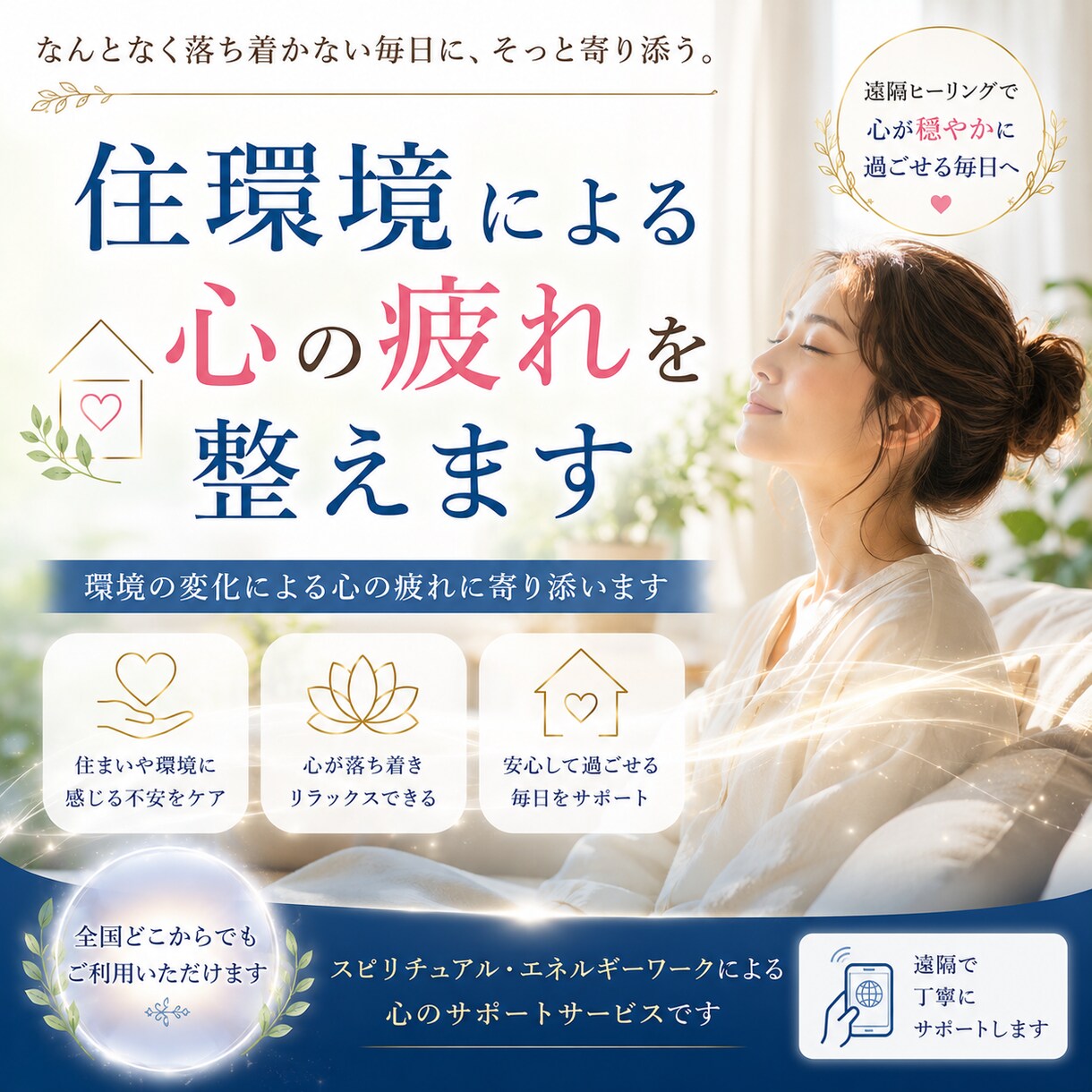 住環境による心の疲れを整えます 安心して過ごせる毎日をサポート イメージ1