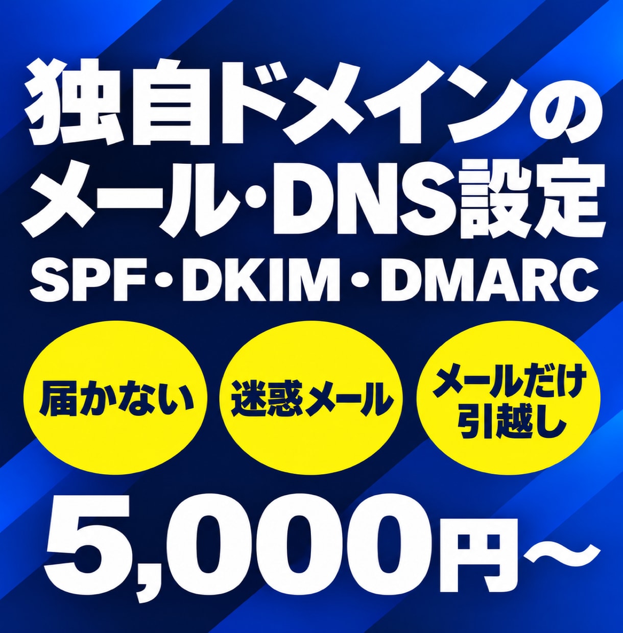独自ドメインのメールとDNSの設定を代行します 届かない・迷惑メールを設定から直します イメージ1