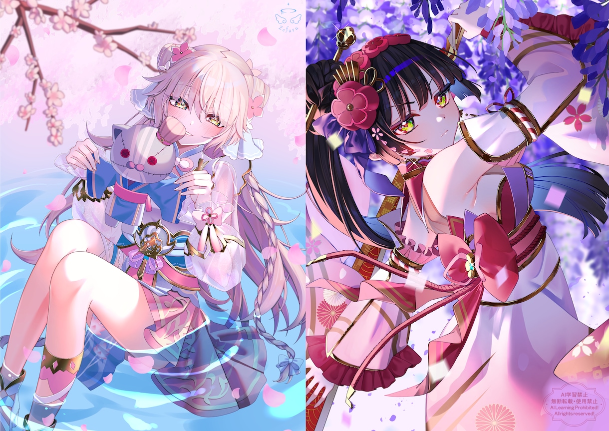 キラキラで最高に綺麗なキャラクターイラスト描きます 商用利用OK！印象に残る高クオリティイラスト制作します イメージ2