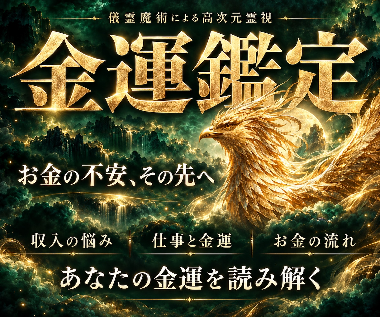 霊視鑑定｜乱れたお金の流れを本来の豊かさに導きます 借金、不安、停滞。その流れを根本から変える金運鑑定。 イメージ1