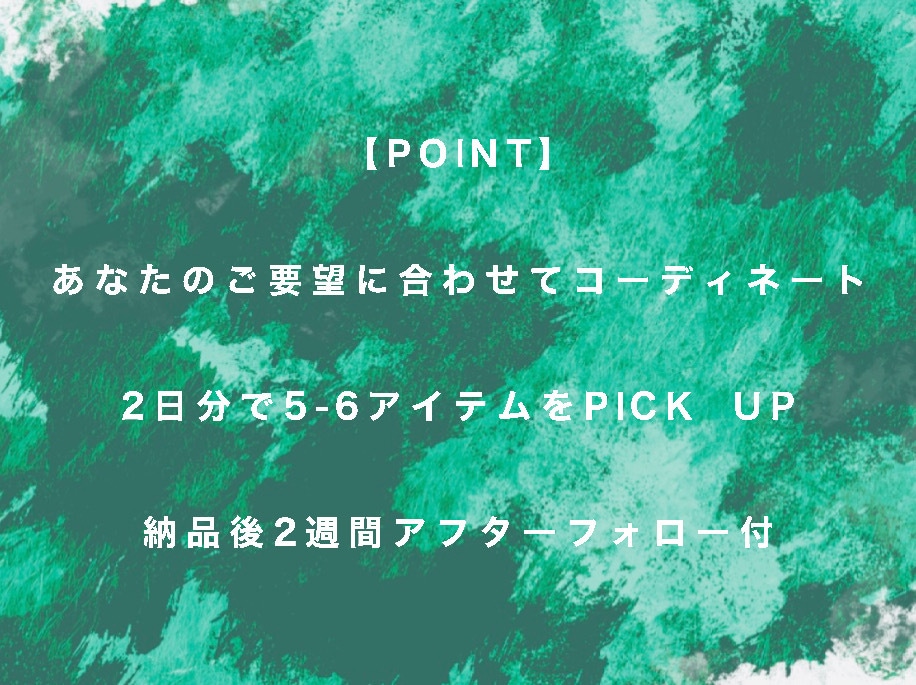 ご要望に合わせてコーディネートの提案をいたします 【男性限定】各予定に合わせた2日分のコーデを考えます！ イメージ2