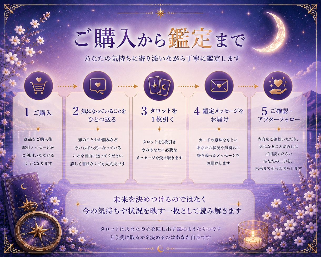 複雑な恋の現在地から二人の未来まで深く占います 相手の気持ちの、その先にある答えまで イメージ5