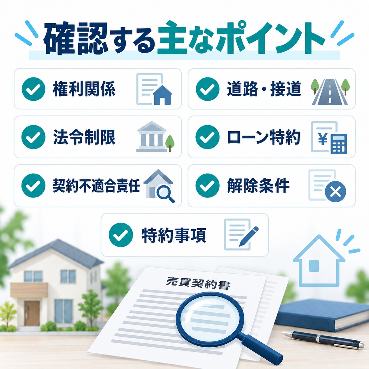 売買契約書・重要事項説明書を確認します 宅建士・実務講師が契約前の確認ポイントを整理 イメージ3