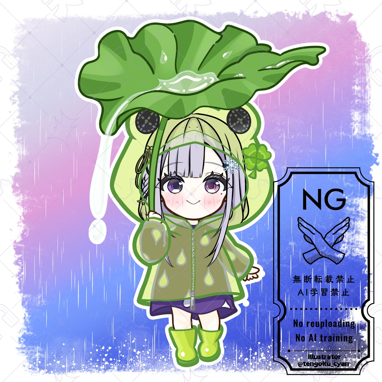 商用利用可！【カエルカッパ】ミニキャラを描きます ライバー活動をお手伝い！配信/パネル開け/アイコン/グッズ イメージ5