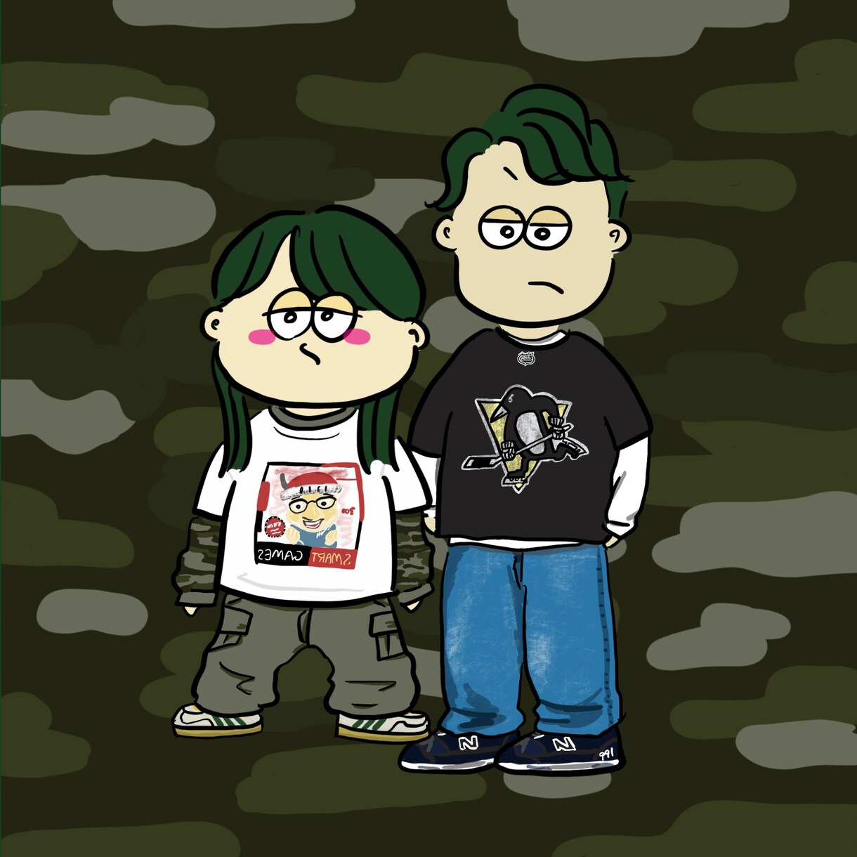 お気に入りの服を着たカップル全身イラスト描きます 【3組限定モニター価格！】アイコンや結婚式のアイテムに♩ イメージ1