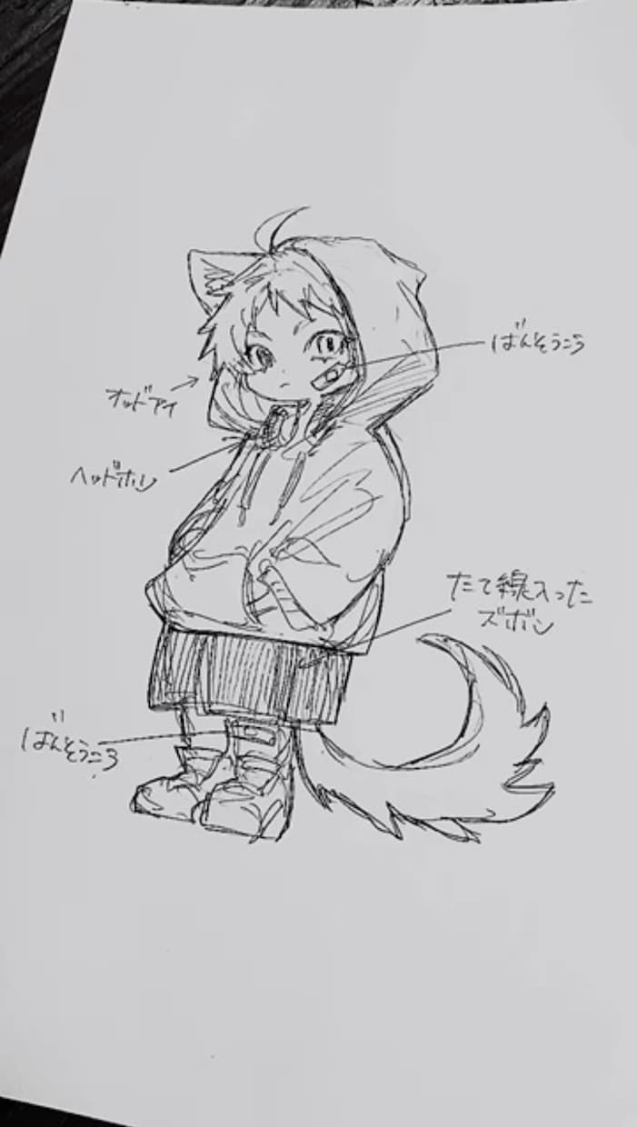 シャープペンで素敵な人物イラスト描きます 何度でもOK！ラフ提案数、修正無制限‼️ イメージ4