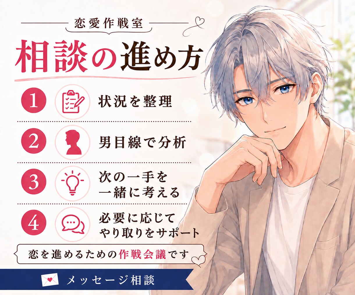 付き合う前のLINEと今後の動き方を整理します 送る・待つ・誘うの迷いを男目線で一緒に考えます イメージ4