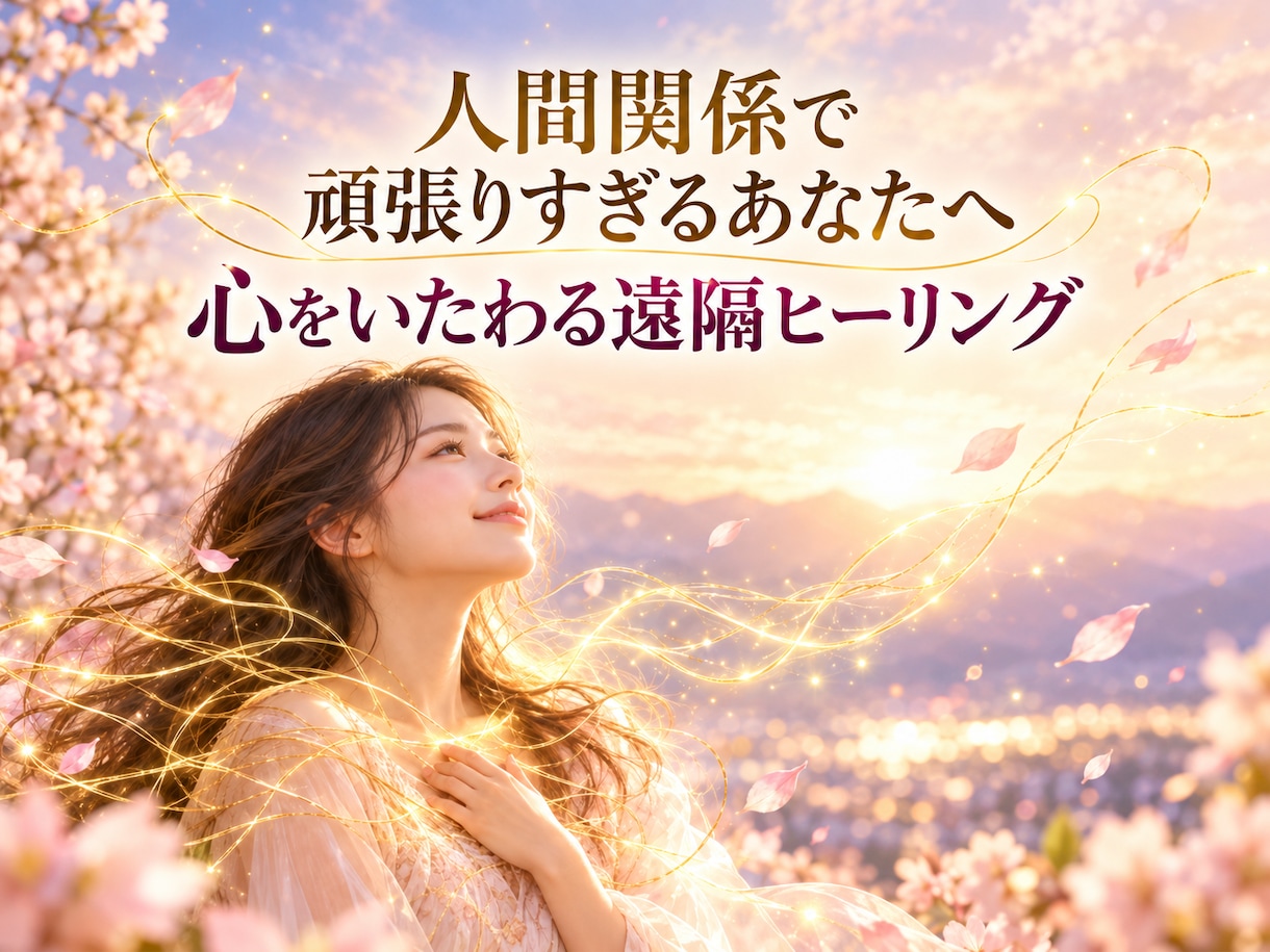 人間関係で頑張りすぎるあなたをヒーリングします 気を遣いすぎる・断れない・我慢してしまうあなたへ イメージ1