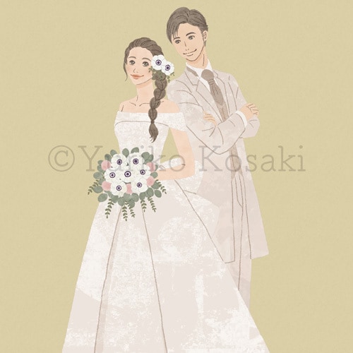 ウェディングイラスト承ります 結婚式の思い出をイラストで残したいとお考えの方へ イメージ1