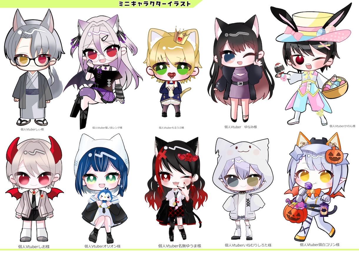 ミニキャライラストかきます 貴方だけの可愛いミニキャライラストを作成します イメージ9