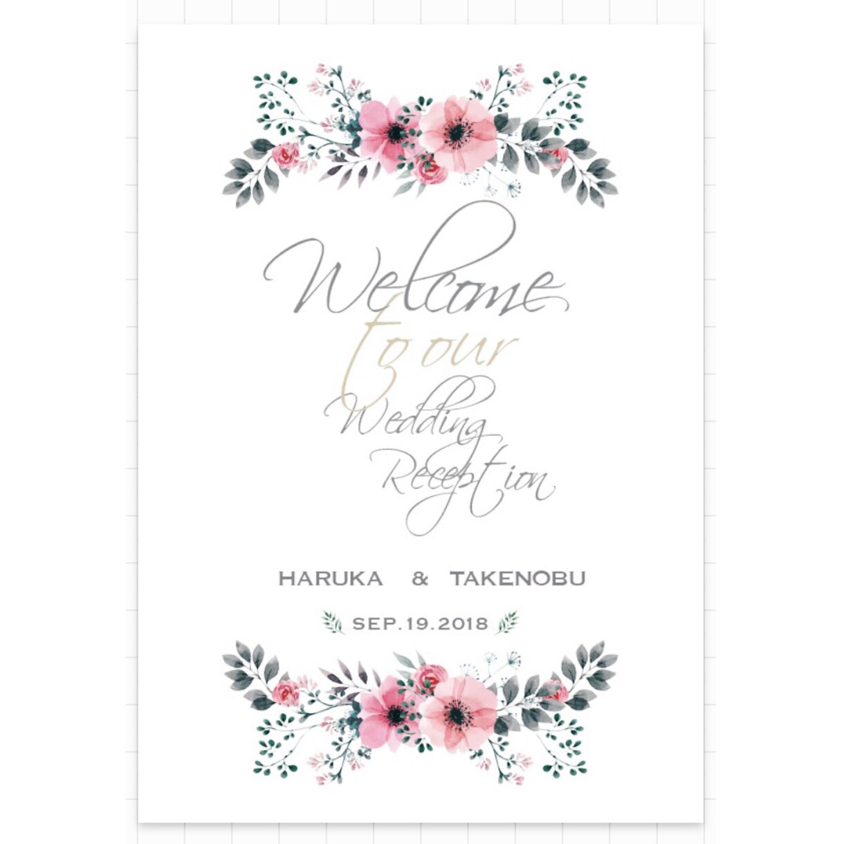 フレーム付で楽ちんかわいいウェルカムボード作ります 友人の結婚式やフォトウエディングに！インスタ映えする商品です イメージ3