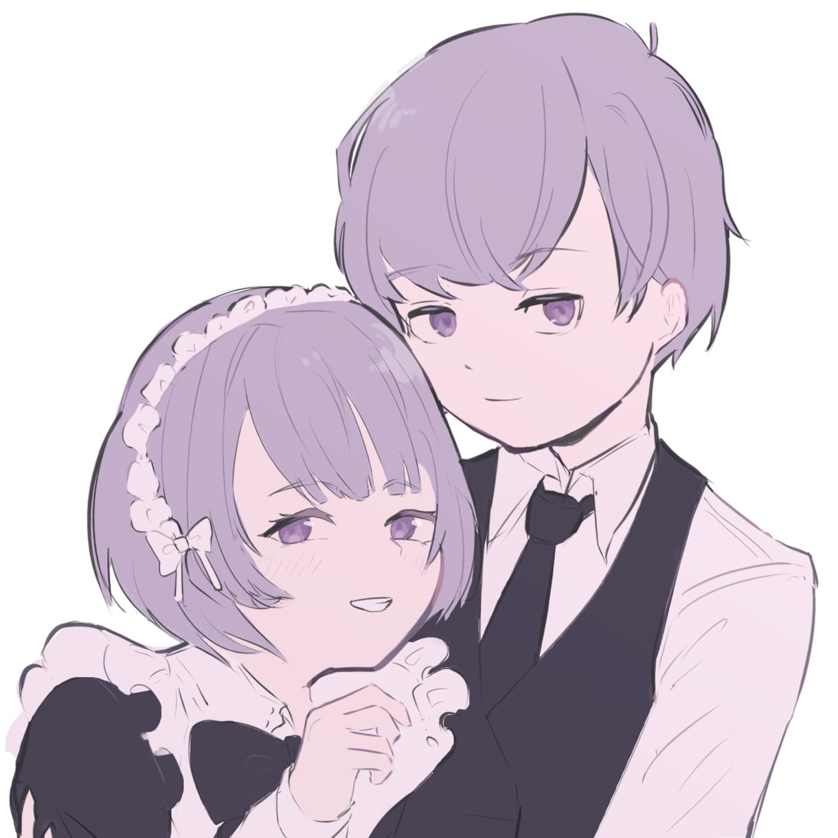 あまくてかわいいペア画描きます 恋人／友達／相方／夢絵／グッズ　♡SNSアイコンをお揃いに♡ イメージ3