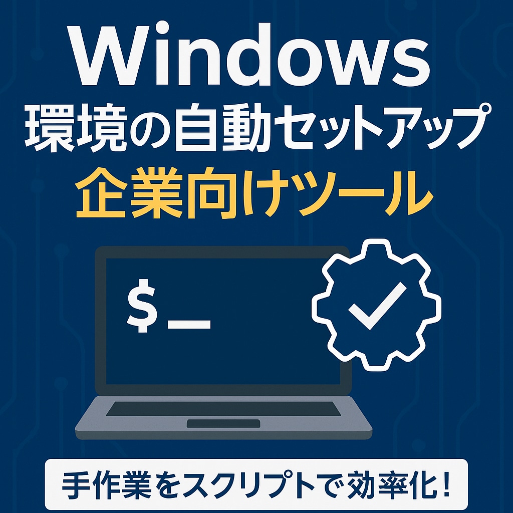 中小企業向けの環境構築自動化ツールを提供します どうすればいいのかわからない...そんなときは! イメージ1