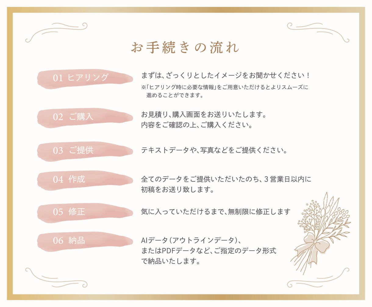 女性ウケするチラシを制作します 女性ならではの目線で、洗練されたデザインをご提案します。 イメージ4