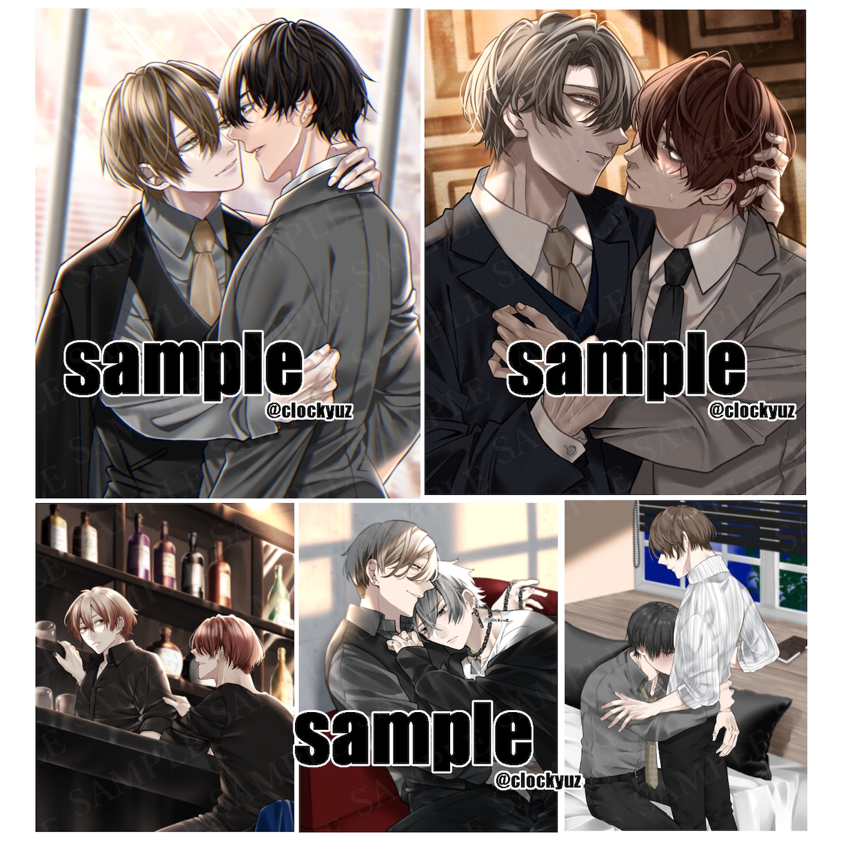 BL小説表紙/音声作品ジャケットなど◆制作します 小説、同人誌の表紙/同人音声作品ジャケットイラストなど◆ イメージ6