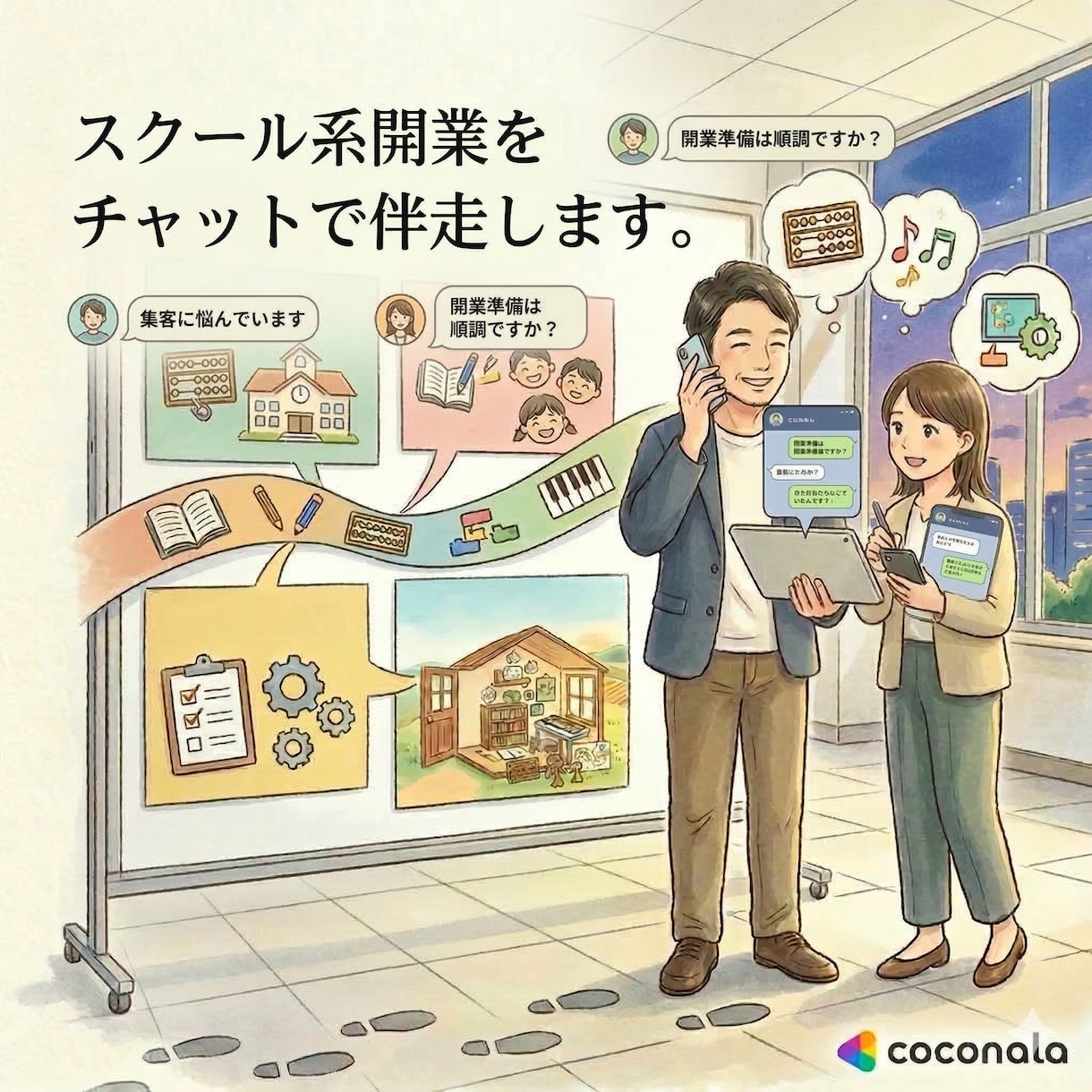 スクール系開業をチャットで伴走します ひとりで進めるって難しい！共に進むパートナーいりませんか？ イメージ1