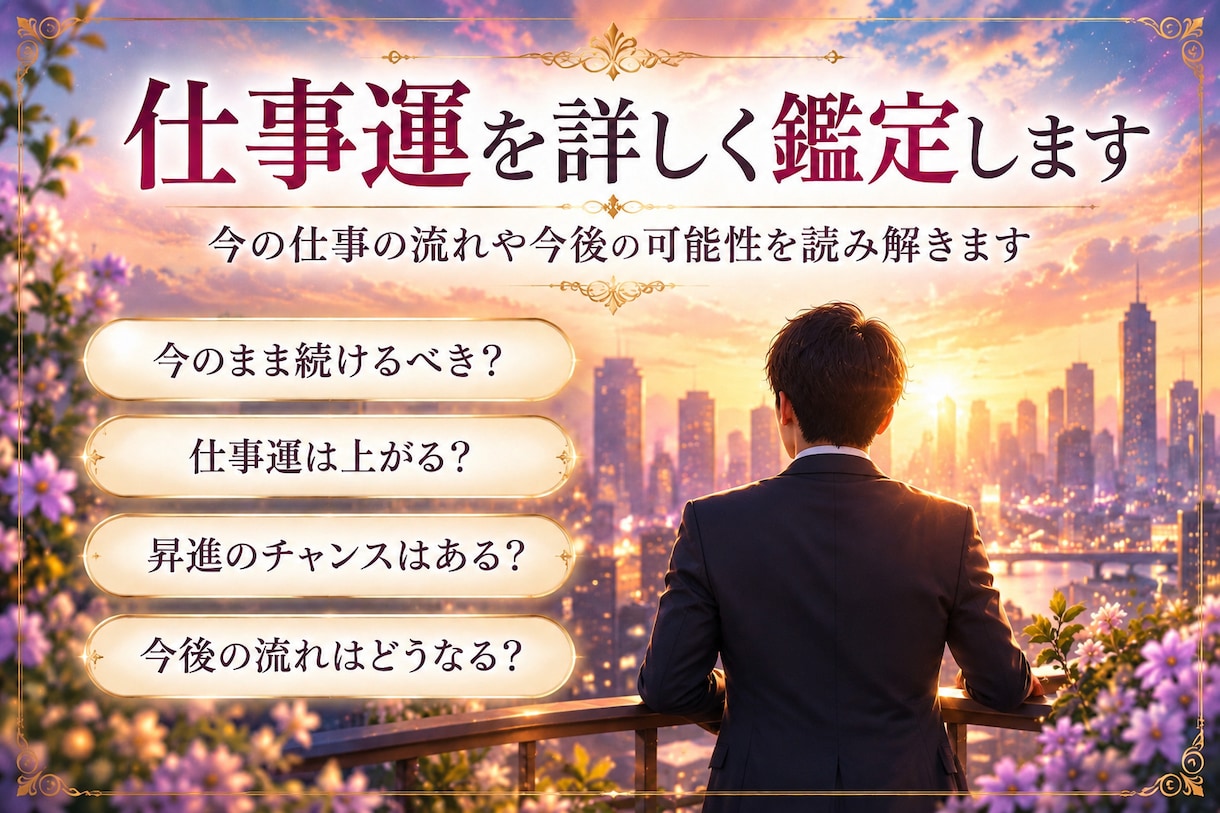 某財界監修。仕事の悩みとこれからの未来を占います 鑑定歴47年、適職・転職・仕事運を丁寧に読み解きます イメージ2