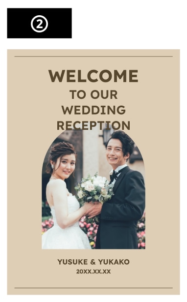 韓国デザイン風のウェルカムボードを作ります 急ぎで結婚式のウェルカムボードが必要な方へ イメージ3