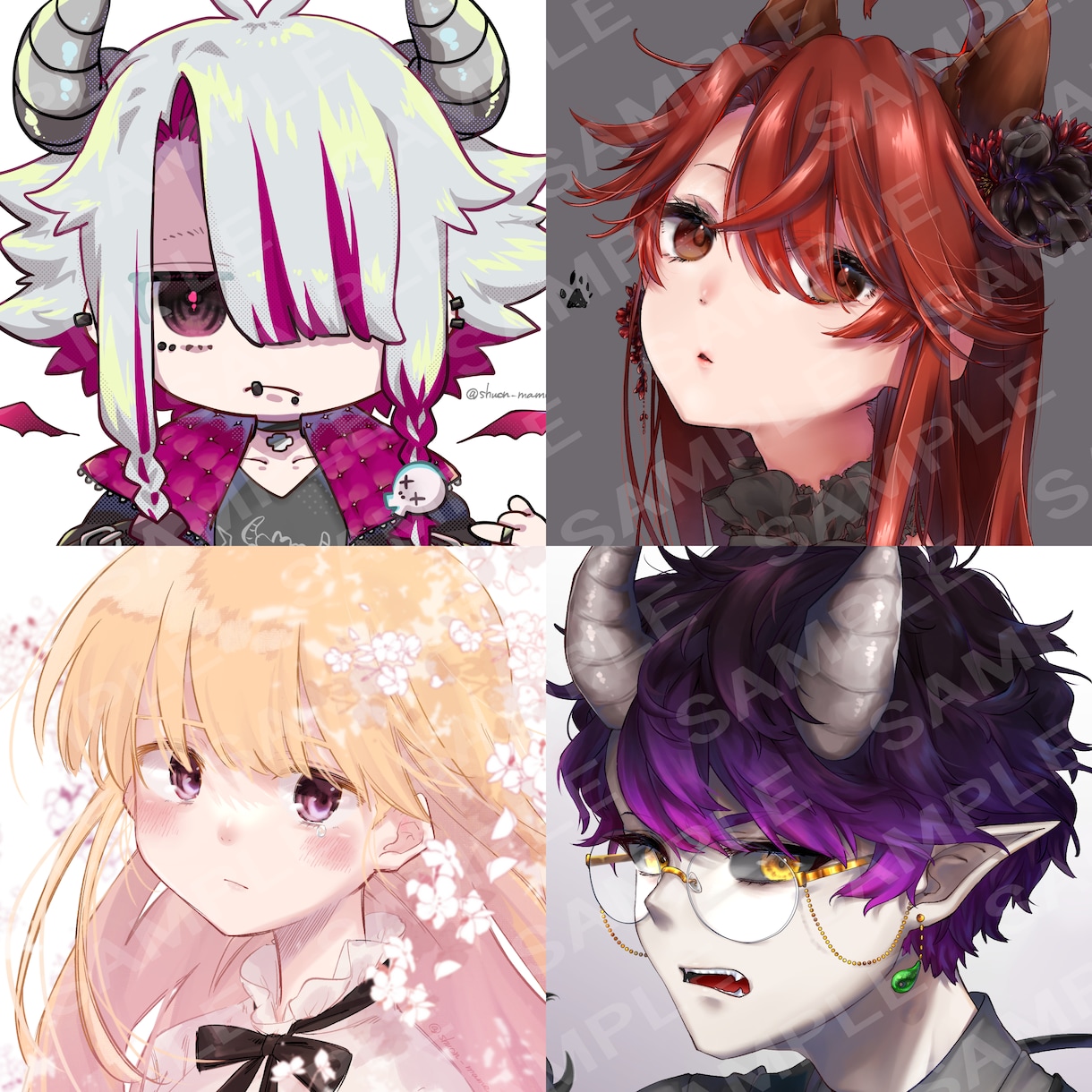 SNS用アイコンやヘッダー作制いたします やわらかい雰囲気のかわいいイラストが得意です！ イメージ4