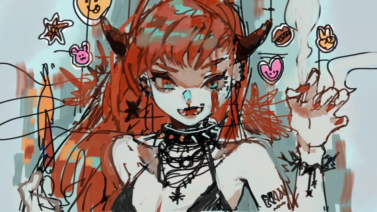 歌ってみた動画投稿等で使用する1枚イラスト描きます 歌ってみた動画やSNSのアイコンなどの1枚イラストを描きます イメージ3