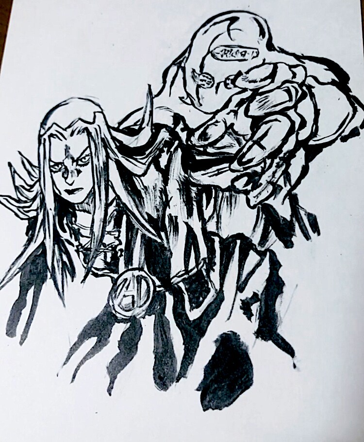 推しキャラクターから愛するペットを、水墨画にします 好きな画像を墨絵で再現！！！！ イメージ7
