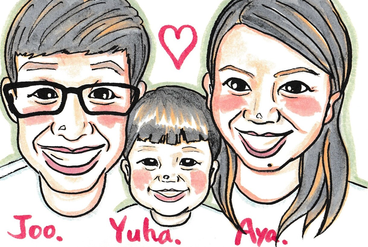 温かいタッチでご家族やご自身の似顔絵をお描きします フリーハンドの水彩仕上げかデジタル仕上げでお届けします♩ イメージ6