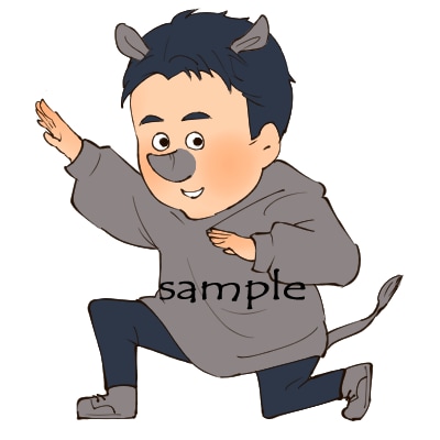 イラスト(ミニキャラ)お届けしますます 【似顔絵／商用利用可】アイコン・背景・プレゼント・ブログ等に イメージ1