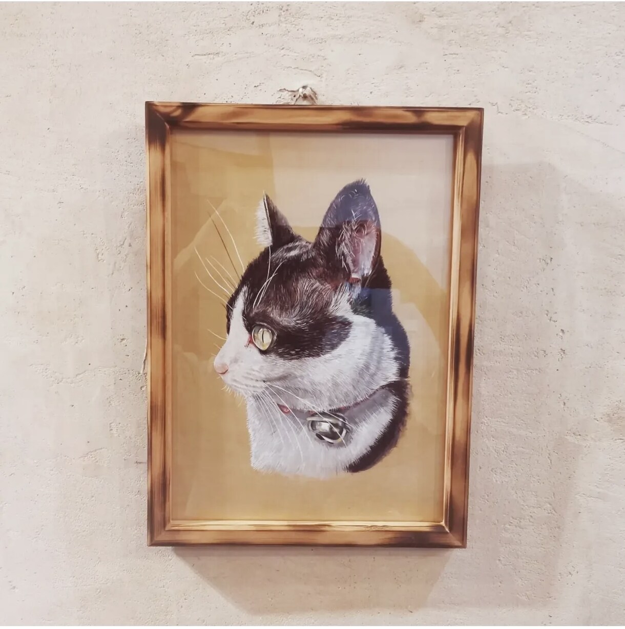 アクリル絵の具でペットの似顔絵を手描き作成します 犬・猫のクラフト紙をベースにリアルで温かみのある絵です イメージ6