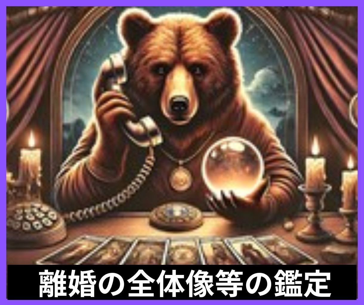 離婚の全体像　電話で霊感霊視タロット占いします 二人の未来や相手の気持ち　復縁　複雑愛　人生の決断をサポート イメージ1